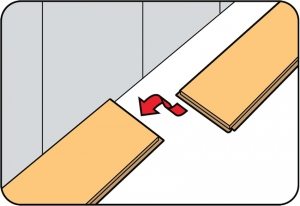 Укладка первого ряда ламината Укладка первого ряда ламината