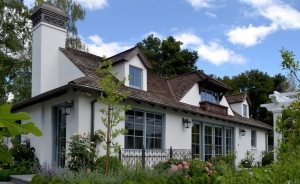 Дымоход выкрашенный в один цвет с фасадом Дымоход выкрашенный в один цвет с фасадом