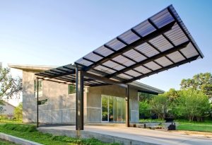 Навес из металлопрофиля для автомобиля Навес из металлопрофиля для автомобиля