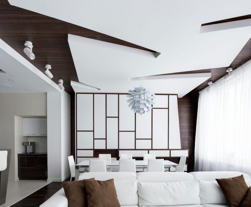 Подвесные потолки из гипсокартона: фото, дизайн разных комнат