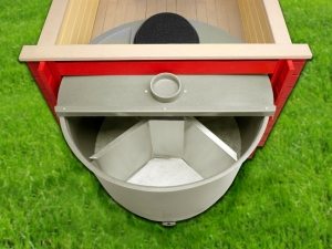 Торфяной туалет - вид в разрезе Торфяной туалет - вид в разрезе