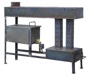 Печь на отработке, сваренная из листового металла Печь на отработке, сваренная из листового металла