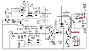 Электронная схема работы инверторного сварочного аппарата Электронная схема работы инверторного сварочного аппарата