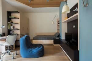 Двухуровневый потолок в комнате подростка Двухуровневый потолок в комнате подростка