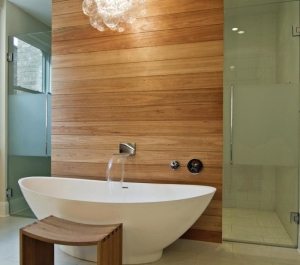 Для отделки ванной используют влагостойкие сорта ламината
