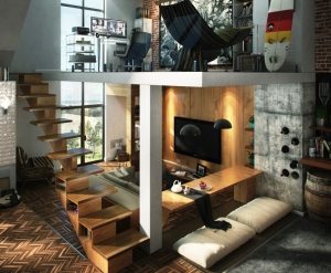 Лестница со ступенями-полками Лестница со ступенями-полками