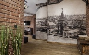 Стильное решение для современной прихожей - фотообои в сочетании с декоративным камнем Стильное решение для современной прихожей - фотообои в сочетании с декоративным камнем