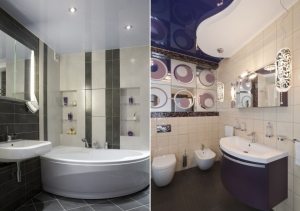 Различные варианты потолков в ванной комнате Различные варианты потолков в ванной комнате