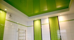 Глянцевый ярко-салатовый потолок Глянцевый ярко-салатовый потолок
