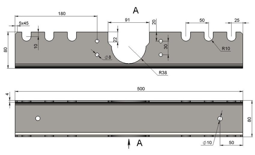 Шаг 1: создание основания трубогиба из стального швеллера 80х80х4