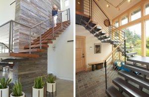 Комбинированные лестницы на металлических косоурах выдерживают достаточно весомые нагрузки Комбинированные лестницы на металлических косоурах выдерживают достаточно весомые нагрузки