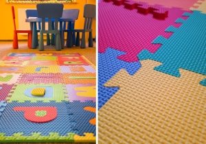 Рельефная поверхность покрытия предотвратит скольжение и случайное падение малыша Рельефная поверхность покрытия предотвратит скольжение и случайное падение малыша