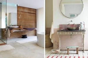 Примеры оригинальных деревянных столешниц для раковин Примеры оригинальных деревянных столешниц для раковин