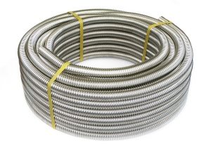 Гофрированная труба из нержавеющей стали для обустройства водяного теплого пола Гофрированная труба из нержавеющей стали для обустройства водяного теплого пола