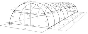 Чертеж теплицы арочного типа