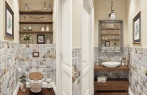 Уютный туалет в спокойных тонах Уютный туалет в спокойных тонах