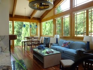 Окна веранды, выходящие в сад, помогут любоваться природой в любое время года Окна веранды, выходящие в сад, помогут любоваться природой в любое время года