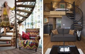 Металл и дерево - популярное сочетание для обустройства винтовых лестниц Металл и дерево - популярное сочетание для обустройства винтовых лестниц