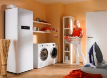 Напольный газовый котел гармонично вписывается в интерьер помещения Напольный газовый котел гармонично вписывается в интерьер помещения