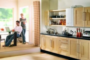 Настенный газовый котел в интерьере кухни Настенный газовый котел в интерьере кухни