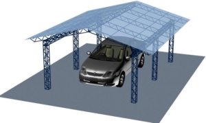 Проект навеса для автомобиля с металлическим каркасом Проект навеса для автомобиля с металлическим каркасом