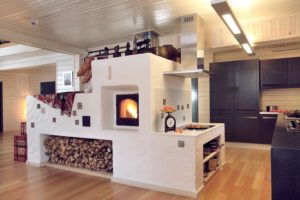 Печь на дровах с островным типом размещения Печь на дровах с островным типом размещения