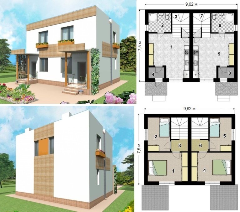 Проекты домов на две квартиры