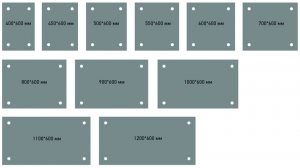Существующие размеры готовых скинали из стекла Существующие размеры готовых скинали из стекла