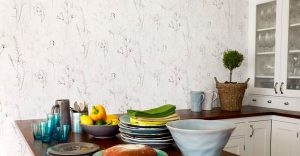 Легкий рисунок на обоях не перегружает цветом интерьер помещения Легкий рисунок на обоях не перегружает цветом интерьер помещения