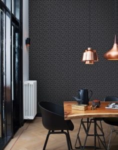 Темные металлизированные обои смотрятся очень эффектно Темные металлизированные обои смотрятся очень эффектно