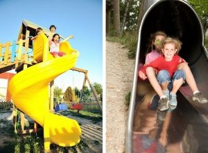 Скат для горки можно приобрести фабричного производства или же изготовить его самостоятельно Скат для горки можно приобрести фабричного производства или же изготовить его самостоятельно