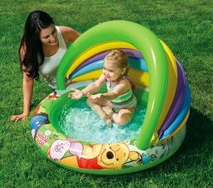 Маленький детский бассейн с надувным дном Маленький детский бассейн с надувным дном