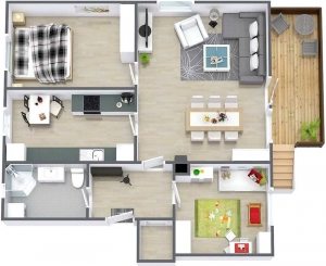 Вариант планировки одноэтажного дома для семьи с ребенком Вариант планировки одноэтажного дома для семьи с ребенком