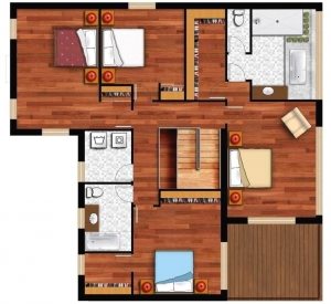 Планировка 1 этажа двухэтажного деревянного дома Планировка 1 этажа двухэтажного деревянного дома