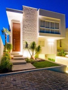 Двухэтажный дом в стиле модерн с подземным гаражом Двухэтажный дом в стиле модерн с подземным гаражом