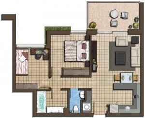 План размещения комнат в доме из бруса с размерами 8 на 8 метров План размещения комнат в доме из бруса с размерами 8 на 8 метров