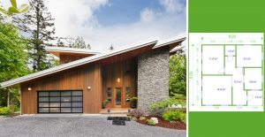 Дом с размерами 8 на 8 можно обыграть красивым внешним фасадом Дом с размерами 8 на 8 можно обыграть красивым внешним фасадом