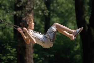 Размещая в саду детские качели, необходимо обеспечить достаточно места для раскачивания Размещая в саду детские качели, необходимо обеспечить достаточно места для раскачивания