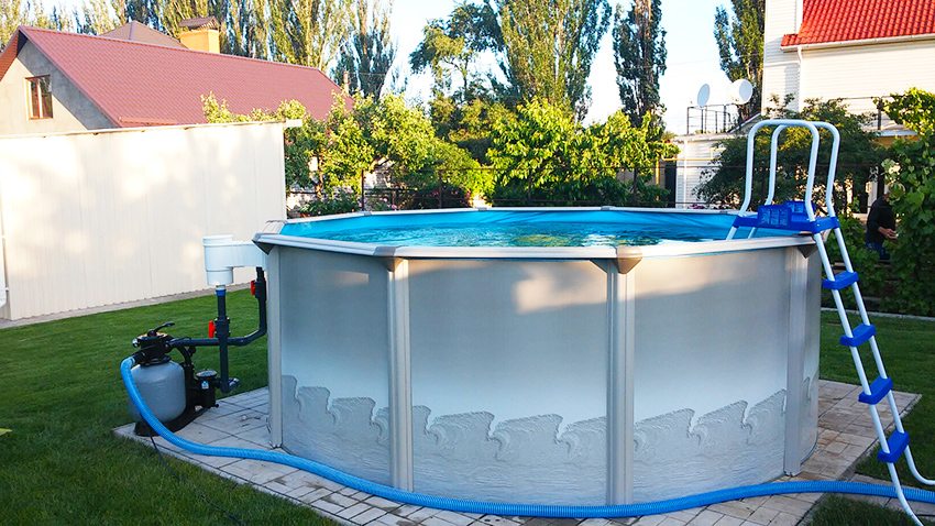 Сборный бассейн с профессиональной системой фильтрации воды