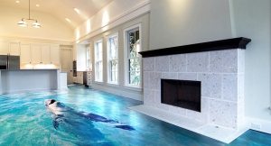 Наливной 3D пол с изображением дельфина Наливной 3D пол с изображением дельфина