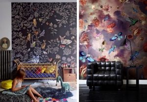 Примеры использования темных насыщенных обоев в комнате ребенка Примеры использования темных насыщенных обоев в комнате ребенка