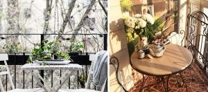 Небольшой столик и стулья создадут уютную атмосферу для приятного времяпровождения Небольшой столик и стулья создадут уютную атмосферу для приятного времяпровождения