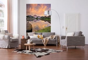 Одиночные фотообои в интерьере малогабаритной квартиры Одиночные фотообои в интерьере малогабаритной квартиры