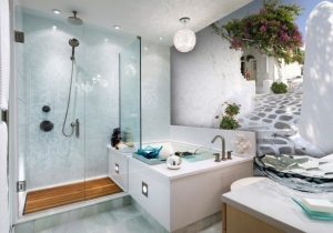 Объемные обои способны преобразить любую ванную Объемные обои способны преобразить любую ванную