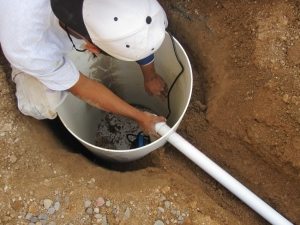 Установка ливневого колодца Установка ливневого колодца