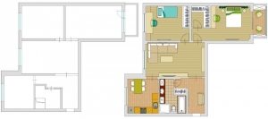 Трехкомнатная квартира до и после перепланировки Трехкомнатная квартира до и после перепланировки