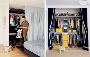 Примеры стильного оформления гардеробных с применением тканевых занавесок Примеры стильного оформления гардеробных с применением тканевых занавесок