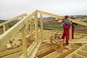 Монтаж стропильных ног вальмовой крыши Монтаж стропильных ног вальмовой крыши