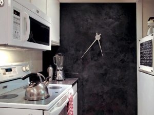 Темная штукатурка в интерьере кухни Темная штукатурка в интерьере кухни