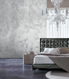 Изысканный интерьер в спальне, созданный при помощи декоративной штукатурки Изысканный интерьер в спальне, созданный при помощи декоративной штукатурки